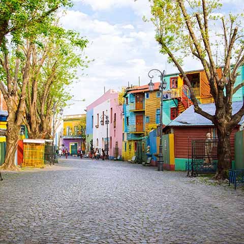 Foto gekleurde huizen Buenos Aires