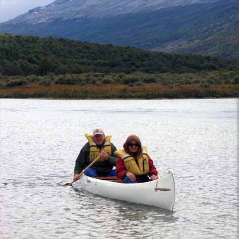 Foto kano Nationaal Park Lapataia