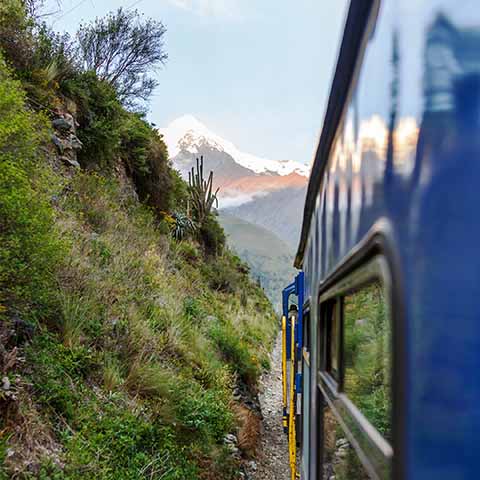 Foto trein naar Machu Picchu town