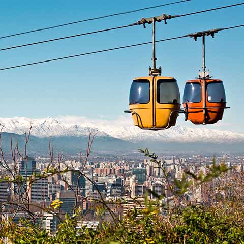 Foto gondellift Santiago de Chile
