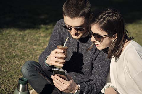 Foto maté drinken in Argentinië