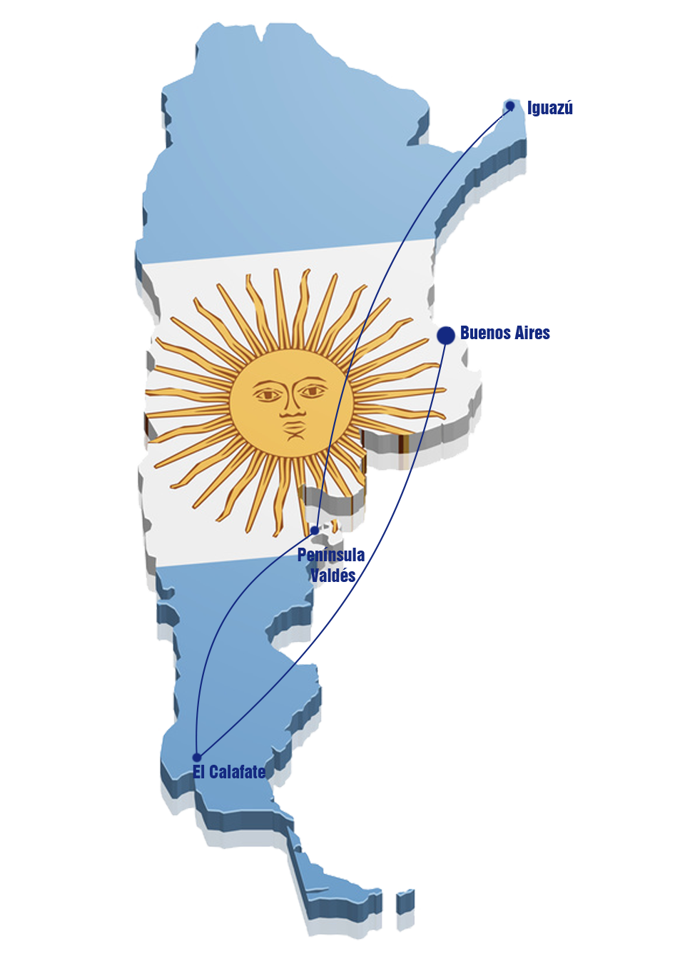 Kaart Argentinië