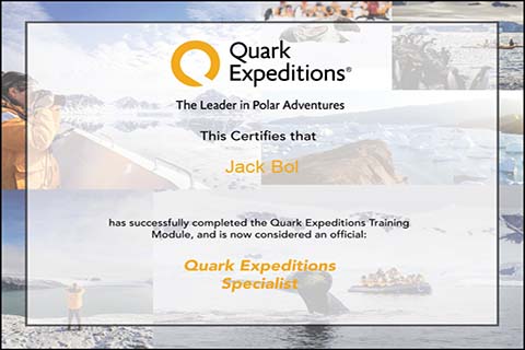 Foto Tipica Reizen is gecertificeerd Quark Expeditions Specialist